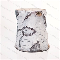 Садовая фигура Пень берёзовый U07904 стеклопластик h=42 см - фото 51703