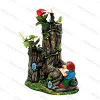 Тройное кашпо с гномом - фото 51790