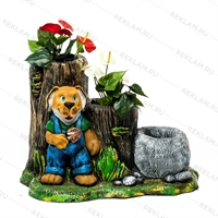 Кашпо для цветов с собачкой - фото 51797