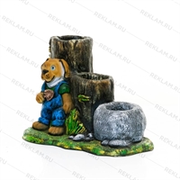 Кашпо для цветов с собачкой - фото 51799