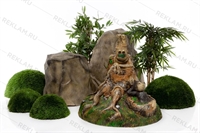 Крышка для канализационного люка Лешие F08310 стеклопластик, ширина 91 см - фото 51835