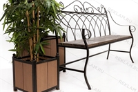 Лавка для парка 941-16 металл дерево - фото 51859