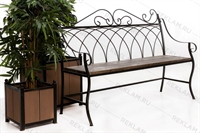 Лавка для парка 941-16 металл дерево - фото 51860