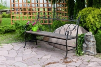 Лавка для парка 941-16 металл дерево - фото 51861