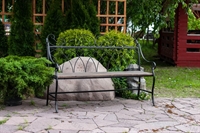 Лавка для парка 941-16 металл дерево - фото 51862