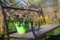 Лавка для парка 941-16 металл дерево - фото 51863