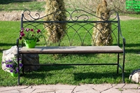 Лавка для парка 941-16 металл дерево - фото 51864