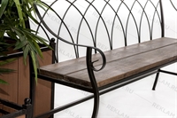 Лавка для парка 941-16 металл дерево - фото 51866