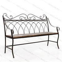 Лавка для парка 941-16 металл дерево - фото 51867