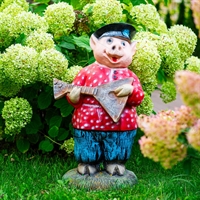 Поросенок с балалайкой U08352 стеклопластик h=75 см - фото 51916