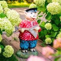 Поросенок с балалайкой U08352 стеклопластик h=75 см - фото 51917