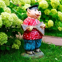 Поросенок с балалайкой U08352 стеклопластик h=75 см - фото 51918