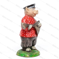 Поросенок с балалайкой U08352 стеклопластик h=75 см - фото 51922