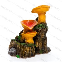 Фонтан декоративный для сада Грибы F08375 стеклопластик, высота 49 см - фото 51942