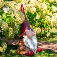 Садовая фигура Гномик F08369 стеклопластик h=85 см - фото 51996