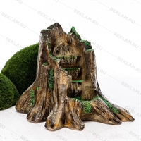 Садовый каскадный фонтан Пень F08478 стеклопластик, высота 53 см - фото 52035