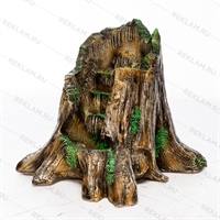 Садовый каскадный фонтан Пень F08478 стеклопластик, высота 53 см - фото 52036