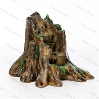 Садовый каскадный фонтан Пень F08478 стеклопластик, высота 53 см - фото 52037