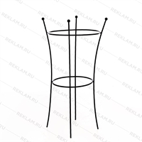 Опора для растений металлическая круглая  57-913 h=80 см - фото 52229