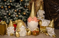 Садовая фигура Гном F08468 полистоун h=40 см - фото 52279