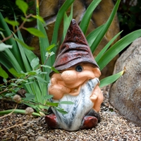 Садовая фигура Гном F08468 полистоун h=40 см - фото 52282