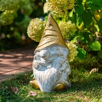 Садовая фигура Гном F08468 полистоун h=40 см - фото 52284