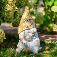 Садовая фигура Гном F08468 полистоун h=40 см - фото 52286