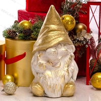 Садовая фигура Гном F08468 полистоун h=40 см - фото 52288