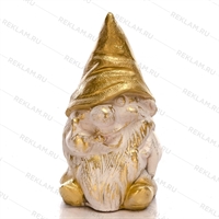 Садовая фигура Гном F08468 полистоун h=40 см - фото 52290