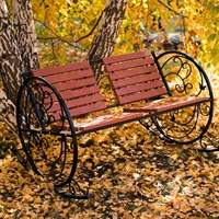 Кованое кресло-качалка разборное 2-х местное с ДПК 881-040R - фото 52409