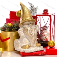 Фигура Гном на пеньке F08404-WG - фото 52427