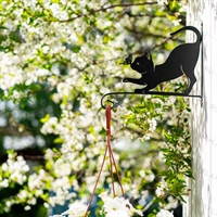 Кронштейн для подвесного кашпо с цветами котенок с бабочкой 201-002B - фото 52482