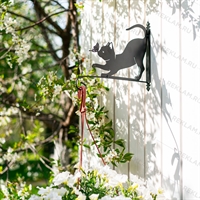 Кронштейн для подвесного кашпо с цветами котенок с бабочкой 201-002B - фото 52483