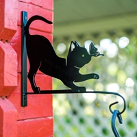 Кронштейн для подвесного кашпо с цветами котенок с бабочкой 201-002B - фото 52486