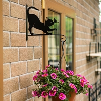 Кронштейн для подвесного кашпо с цветами котенок с бабочкой 201-002B - фото 52491