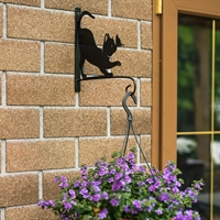 Кронштейн для подвесного кашпо с цветами котенок с бабочкой 201-002B - фото 52492