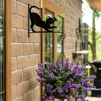 Кронштейн для подвесного кашпо с цветами котенок с бабочкой 201-002B - фото 52493