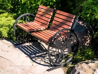 Скамейка для сада двухместная ДПК 302-001B - фото 52543