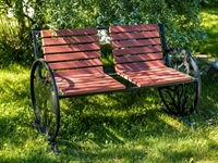 Скамейка для сада двухместная ДПК 302-001B - фото 52544