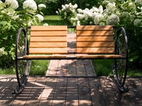 Скамейка для сада двухместная ДПК 302-001B - фото 52547