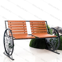 Скамейка для сада двухместная ДПК 302-001B - фото 52551