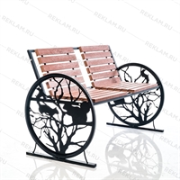 Скамейка для сада двухместная ДПК 302-001B - фото 52552