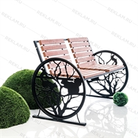 Скамейка для сада двухместная ДПК 302-001B - фото 52553