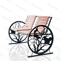 Скамейка для сада двухместная ДПК 302-001B - фото 52554