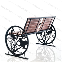 Скамейка для сада двухместная ДПК 302-001B - фото 52555