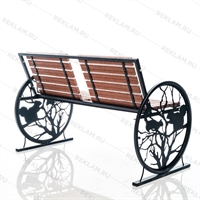 Скамейка для сада двухместная ДПК 302-001B - фото 52556