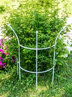 Опора полукруглая для растений 58-921W металл цв.белый h=68 см - фото 52608