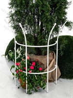 Опора полукруглая для растений 58-921W металл цв.белый h=68 см - фото 52611