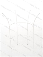 Опора полукруглая для растений 58-921W металл цв.белый h=68 см - фото 52612