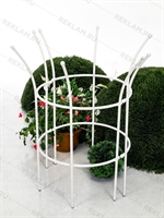 Опора полукруглая для растений 58-921W металл цв.белый h=68 см - фото 52613